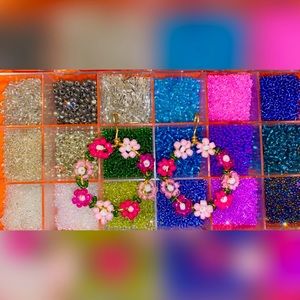 Handmade flower earrings